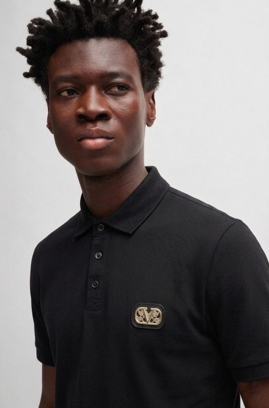 VLTN Signature Emblem Piqué Polo