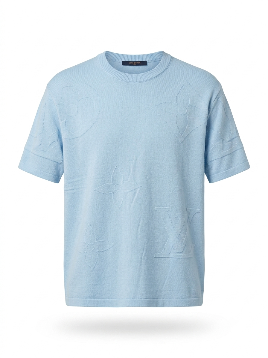 LV Embossed Monogram Knit Tee