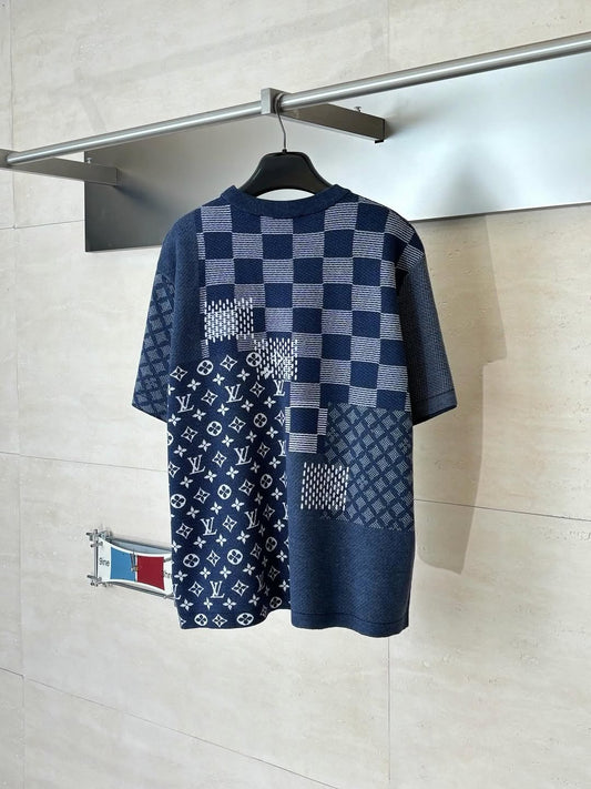 LV Damier & Monogram Patchwork Knit Tee