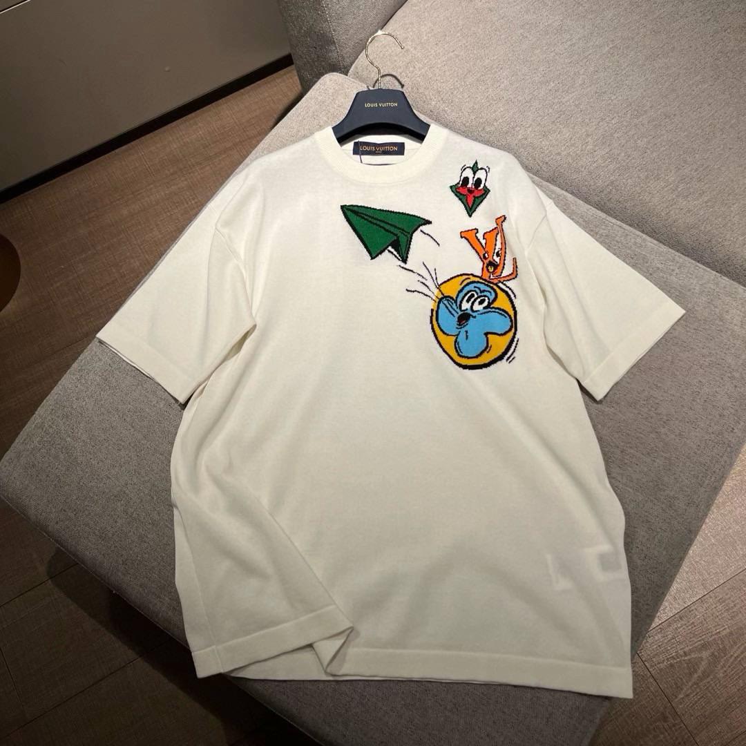 LV Whimsical Intarsia Knit T-Shirt