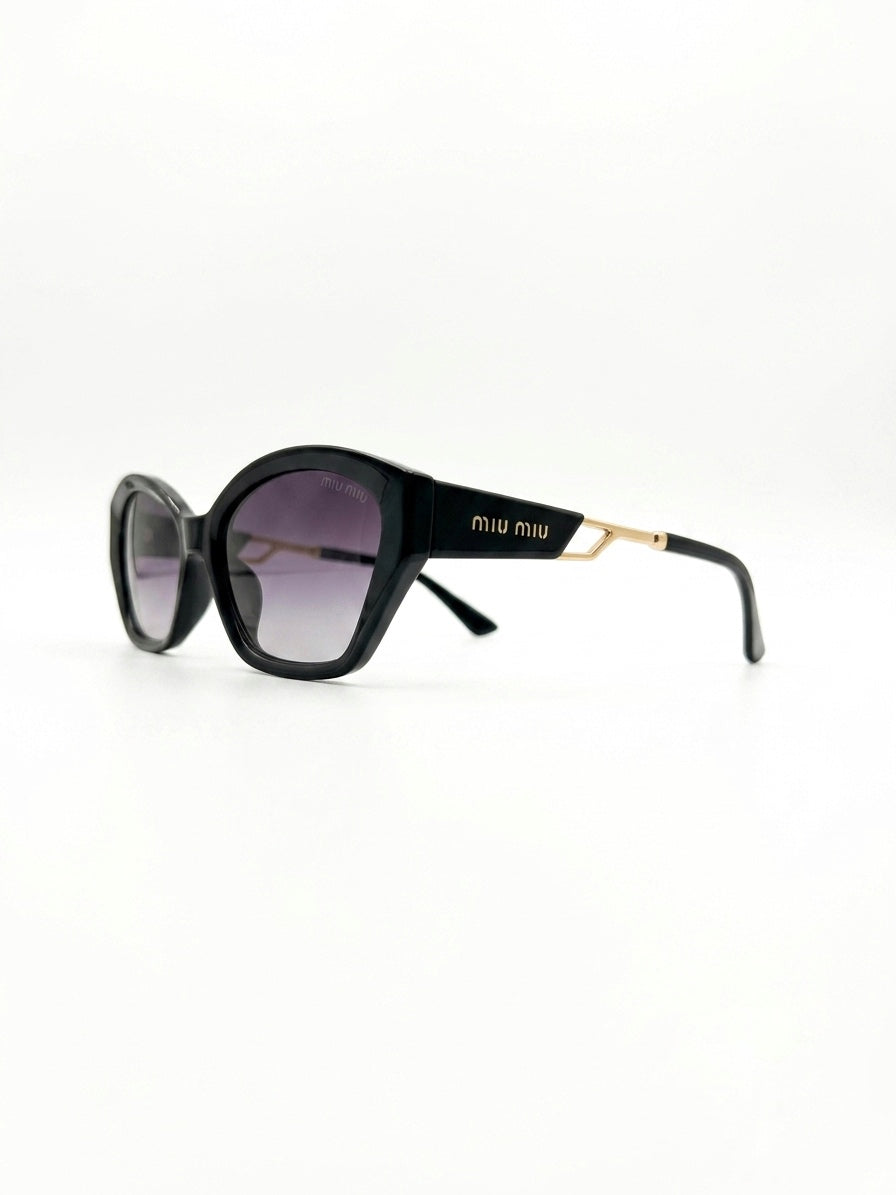 MM Cut-Out Temple Cat-Eye Sunglasses