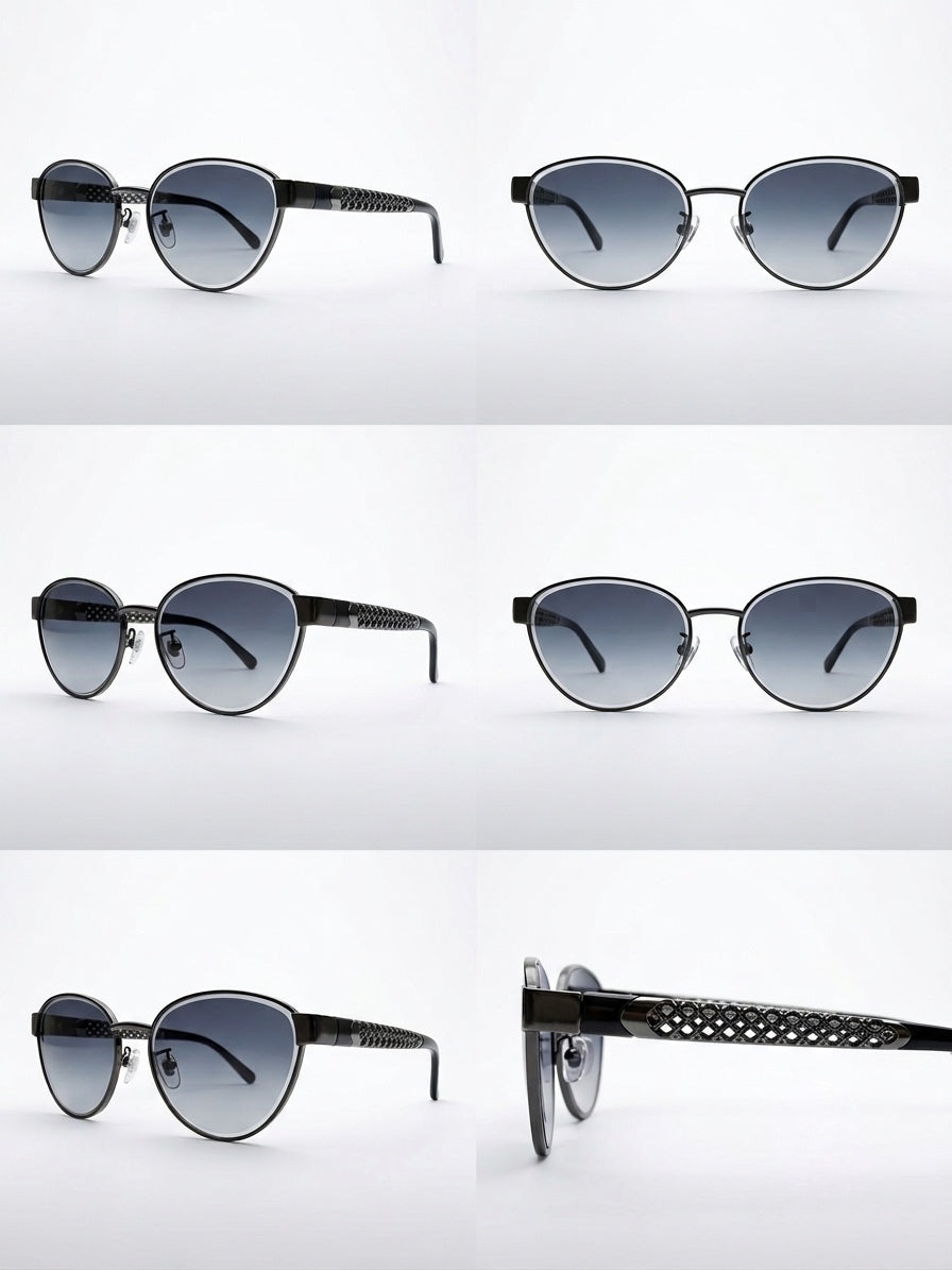 LV Round Metal Chain-Link Sunglasses