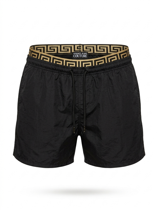 VJC Signature Greek-Key Swim Trunks