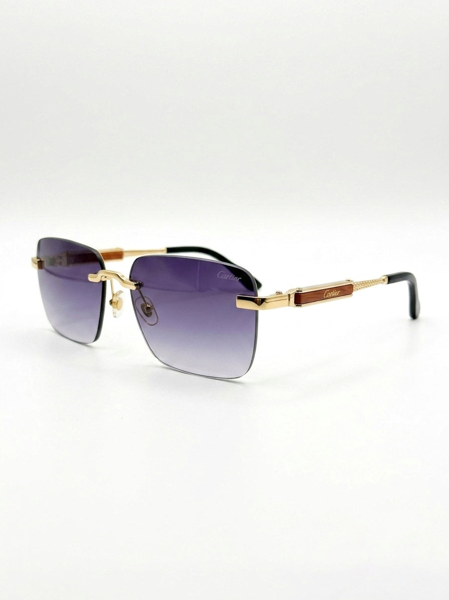 CRT Signature Rimless Gradient Sunglasses