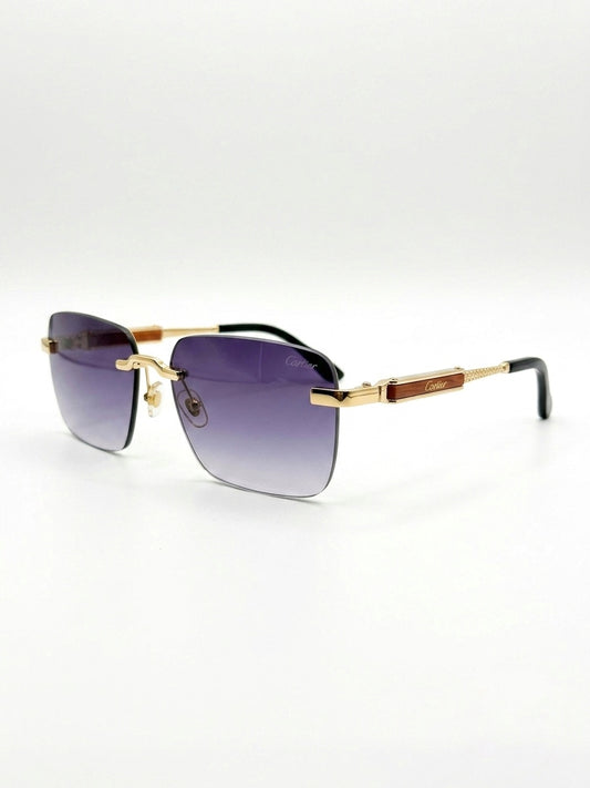 CRT Signature Rimless Gradient Sunglasses