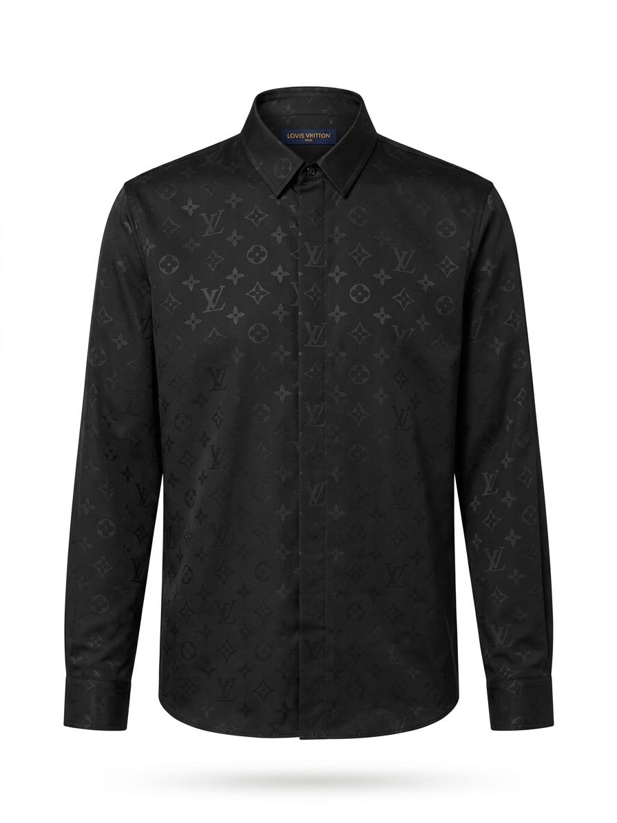 LV Signature Tonal Monogram Tailored Shirt