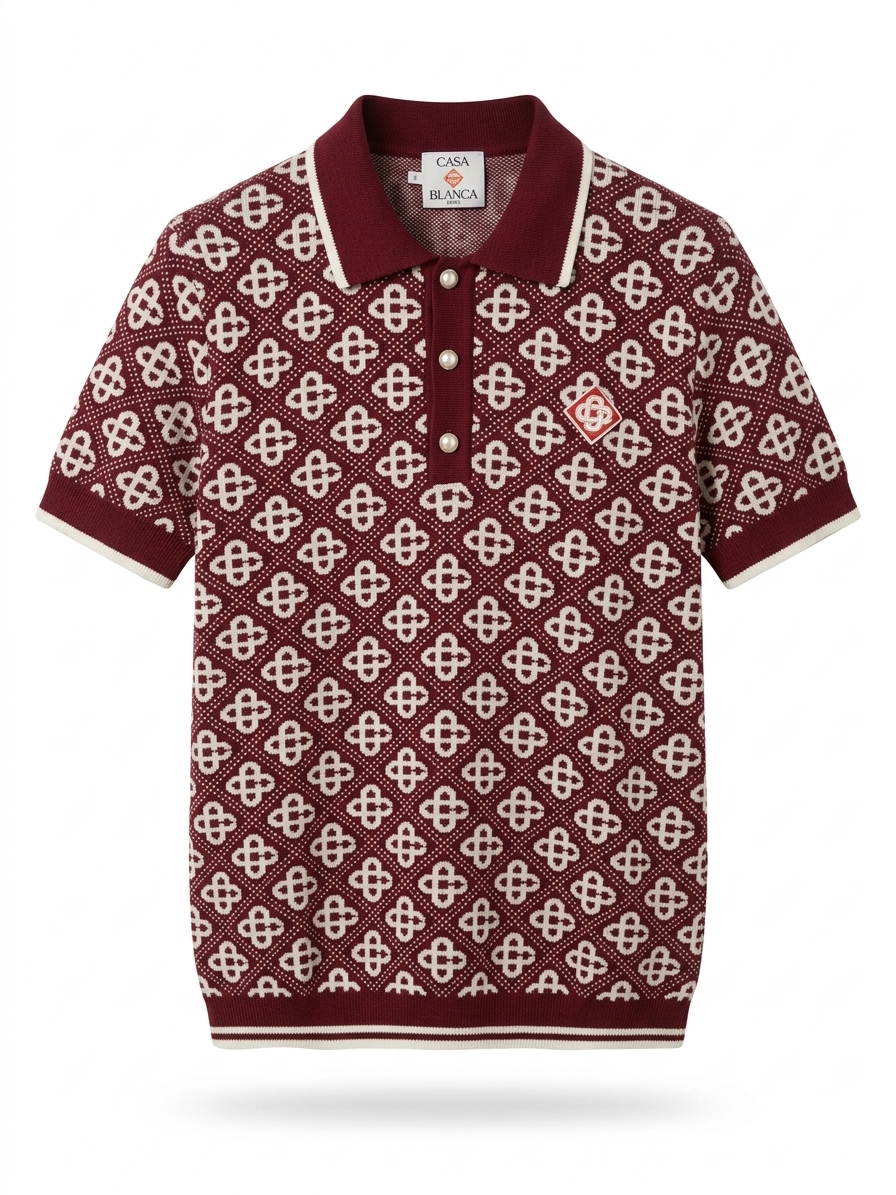 CB Monogram Jacquard Knit Polo