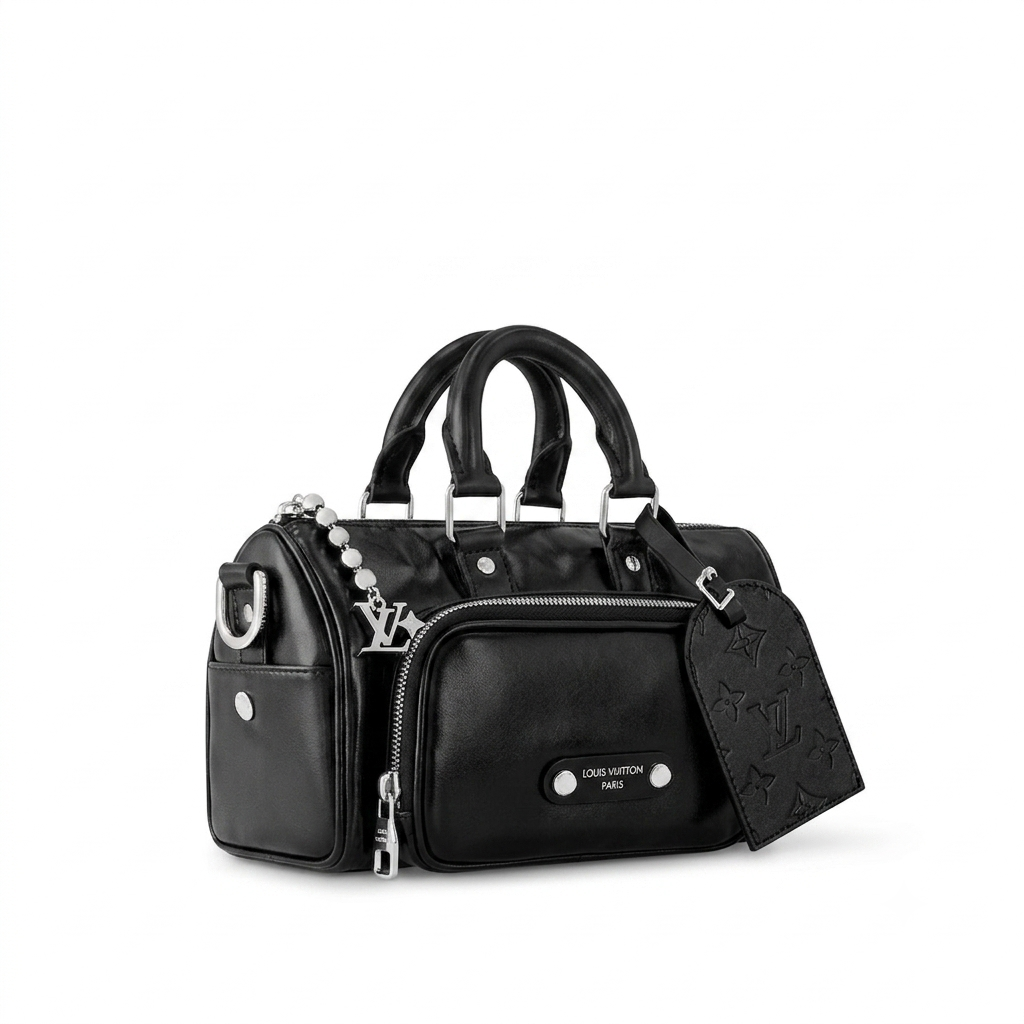 LV City Keepall in Black Calf Leather