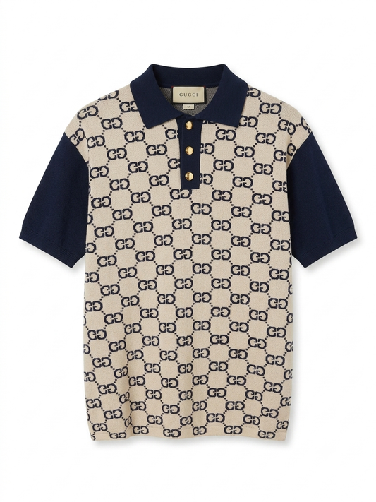 G. Signature Interlocking Monogram Knit Polo