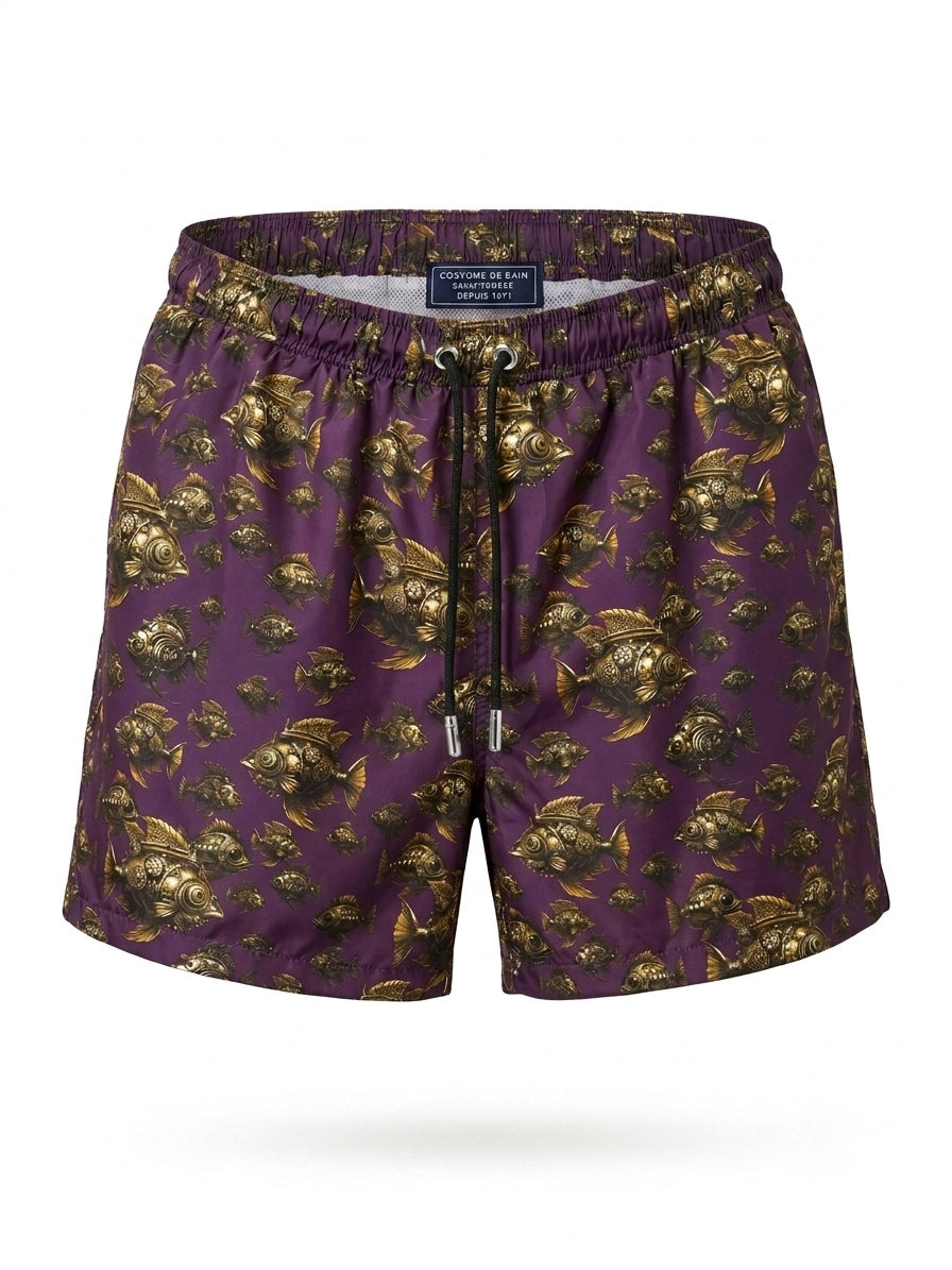 VLBQ Gilded Pisces Swim Trunks