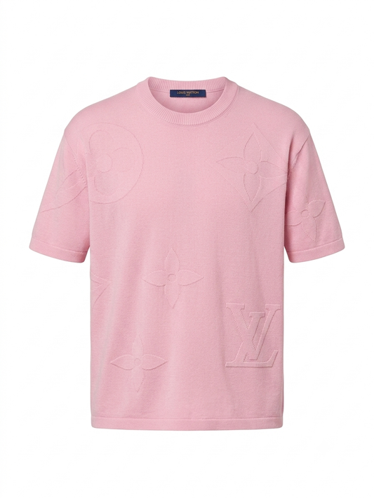 LV Oversized Monogram Embossed Knit Tee