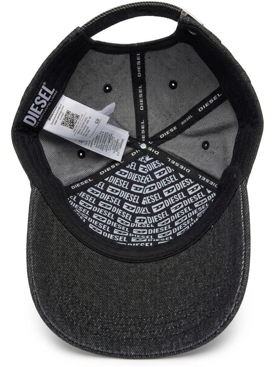 DSL Metallic 'D' Distressed Denim Cap