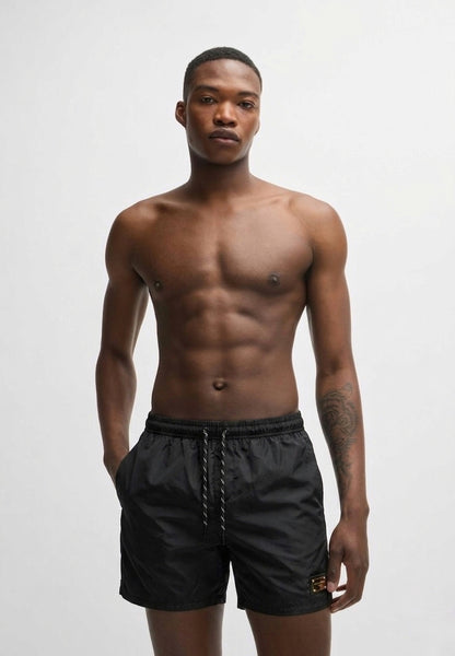 D&G Essentials: Logo-Patch Nylon Swim Shorts