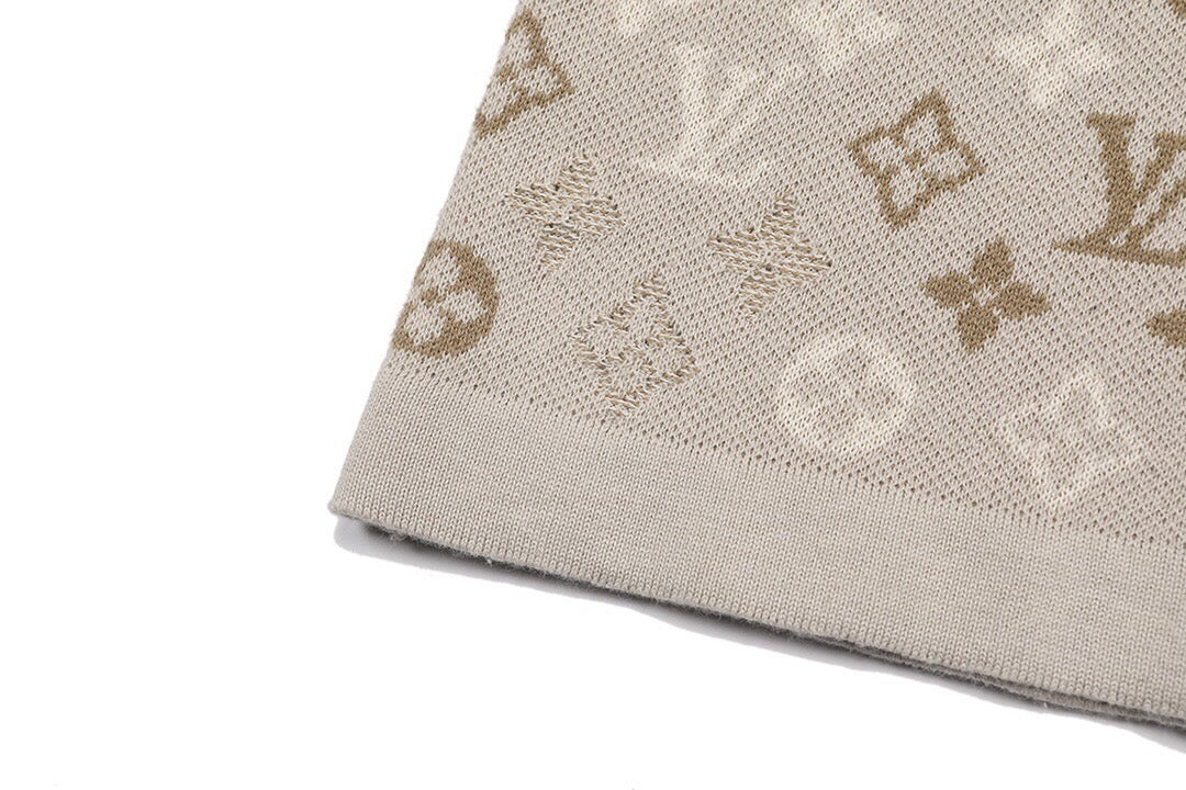 LV Tonal Monogram Jacquard Knit T-Shirt