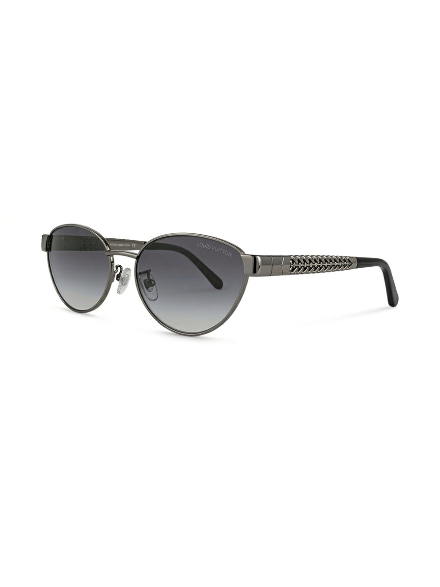 LV Round Metal Chain-Link Sunglasses