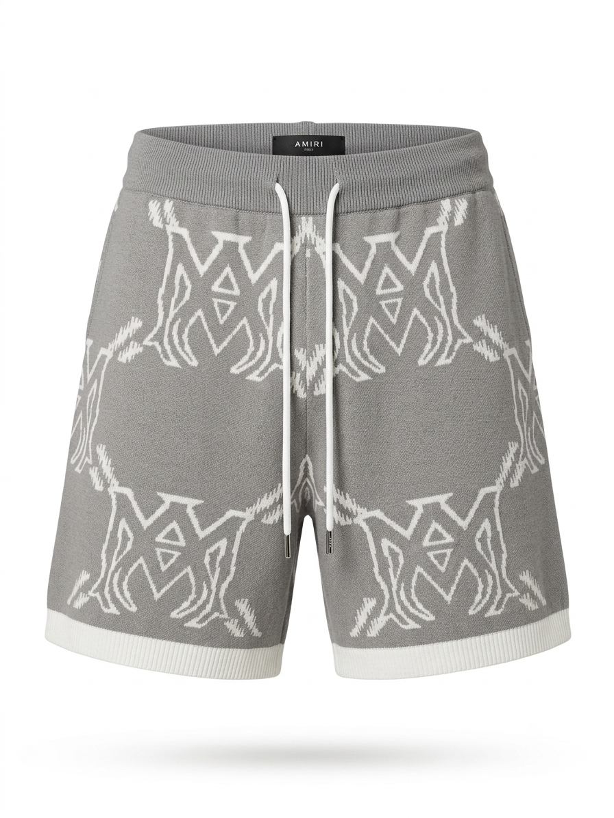 AM Monogram Jacquard Knit Shorts