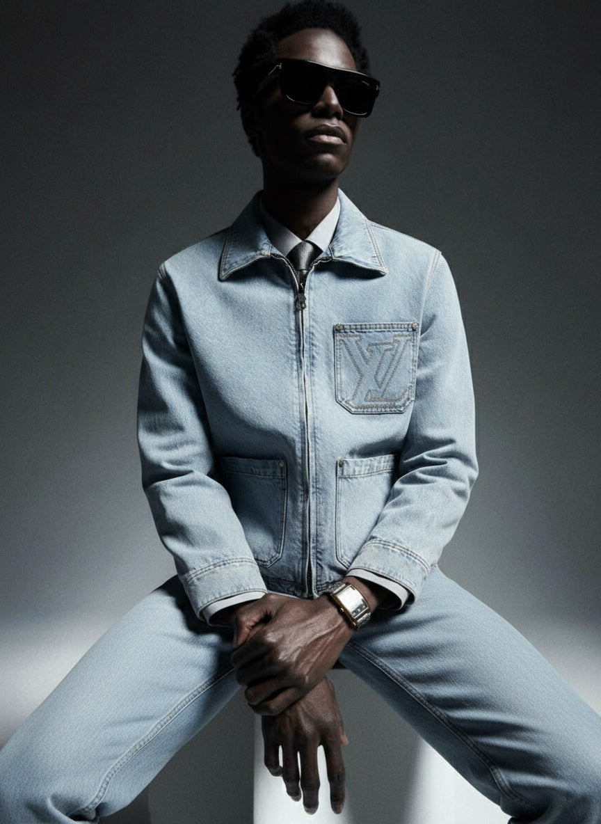 LV Monogram Workwear Denim Set