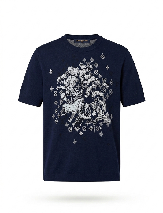 LV Abstract Monogram Knit Tee