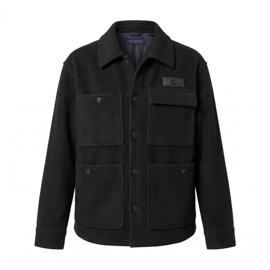 LV Black Utility Overshirt Jacket