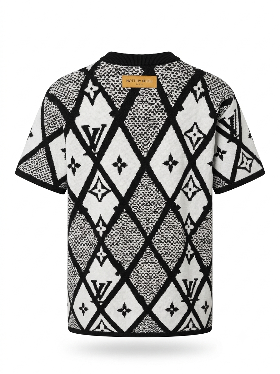 LV Graphic Diamond Monogram Knit Top