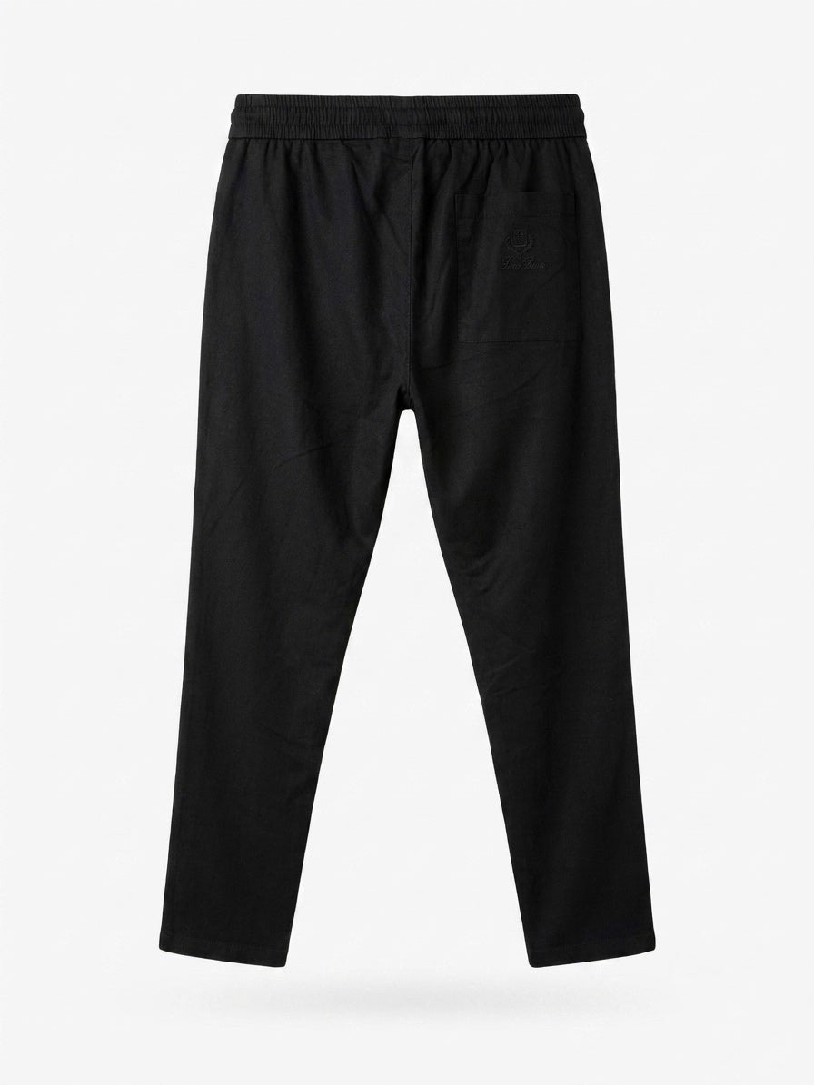 LP | Artisan Drawstring Lounge Trousers - Midnight Black