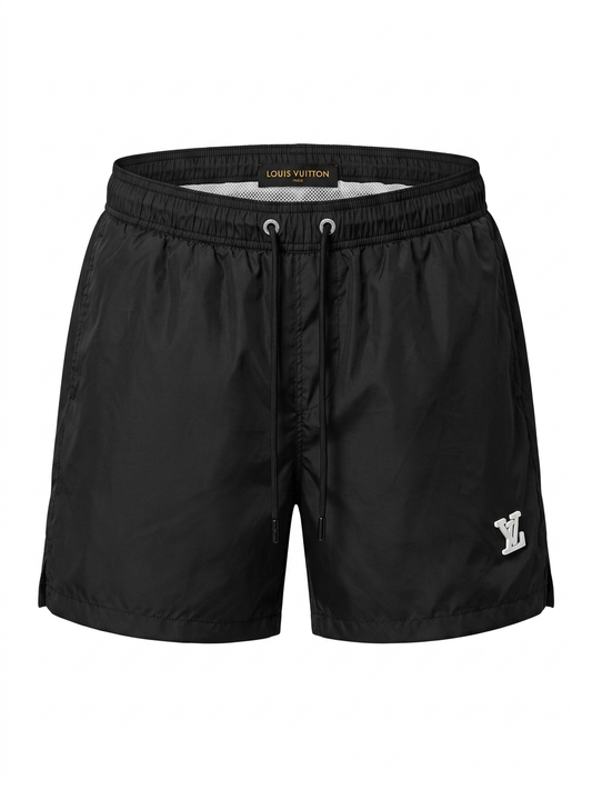 LV Signature Black Swim Shorts