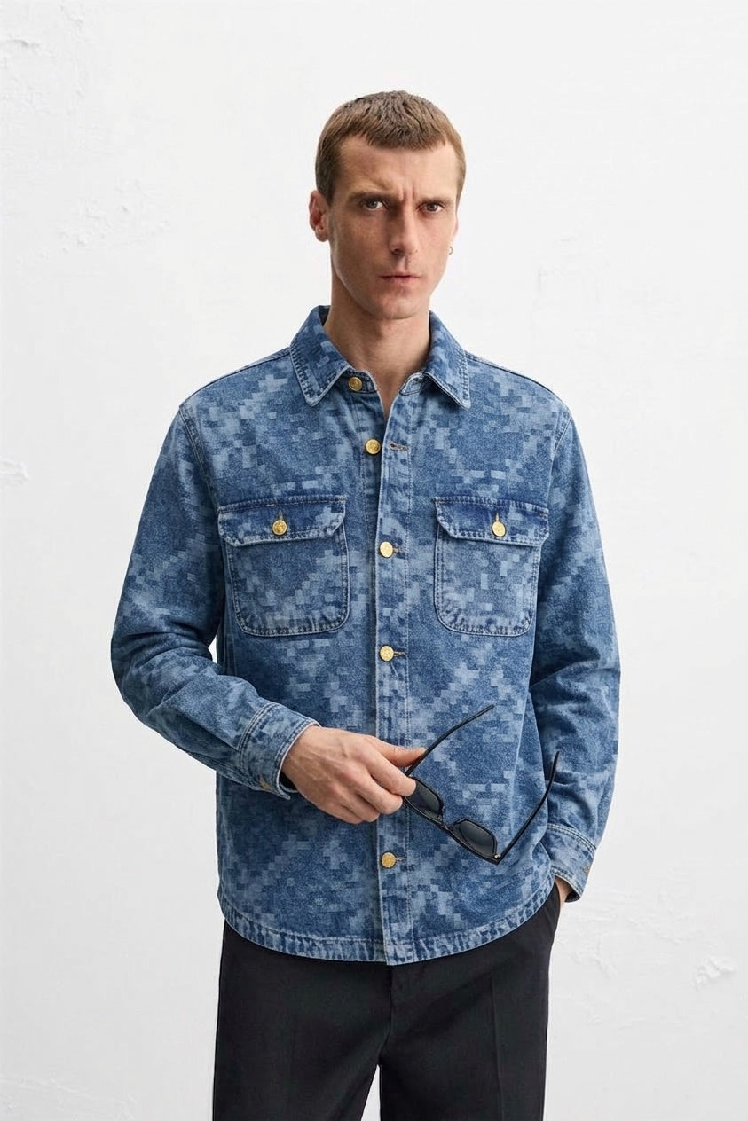 LV Damier Pop Denim Overshirt