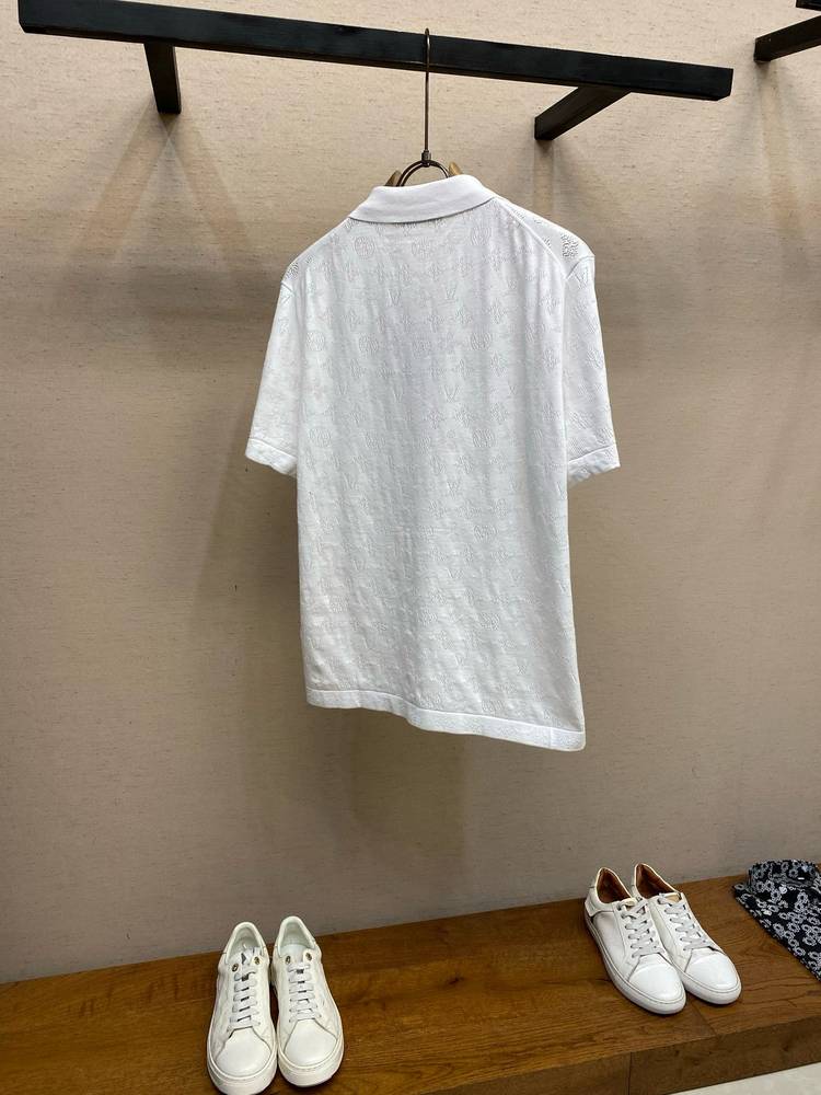LV Pointelle Monogram Knit Polo