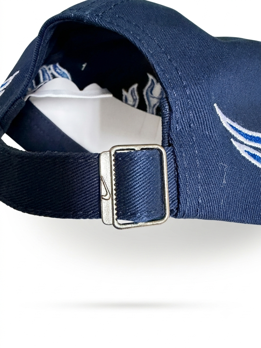 NKE Inferno Swoosh Embroidered Cap in Midnight Blue