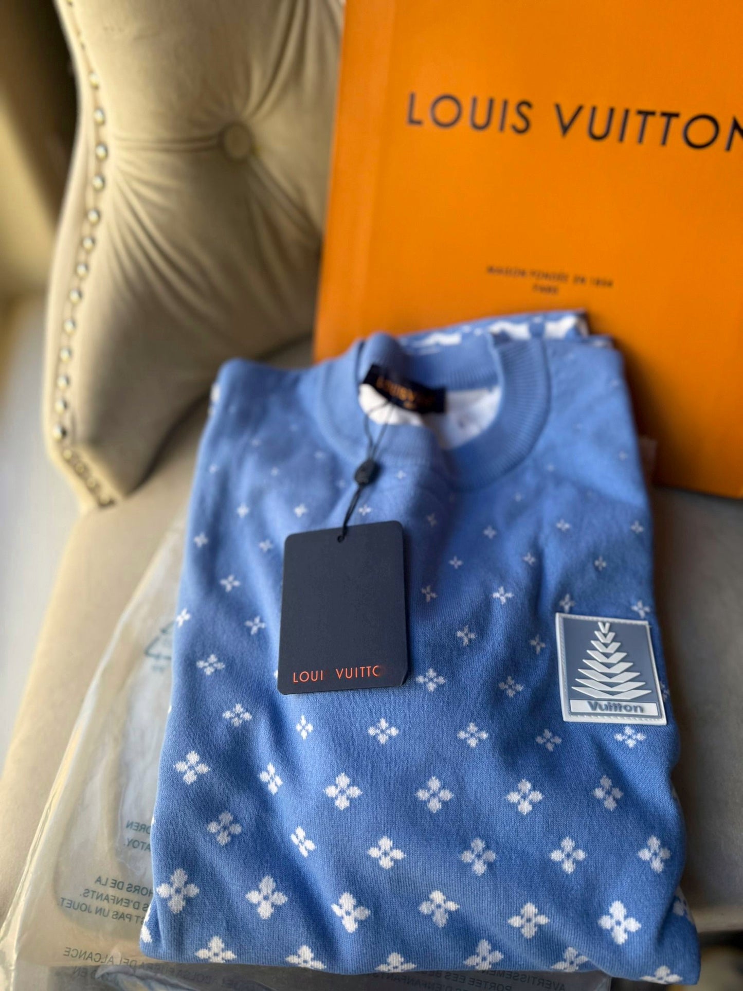 LV Monogram Gradient Blue Jersey T-Shirt