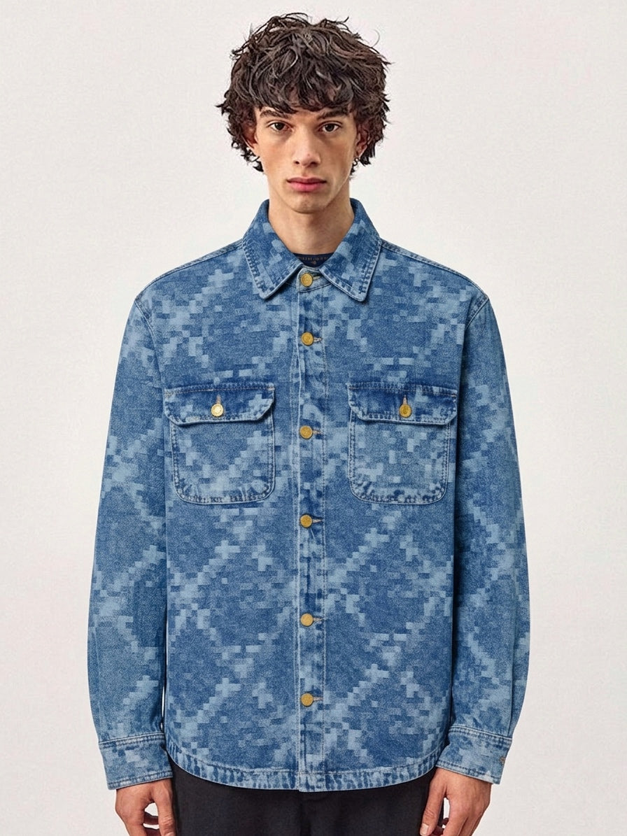 LV Damier Pop Denim Overshirt