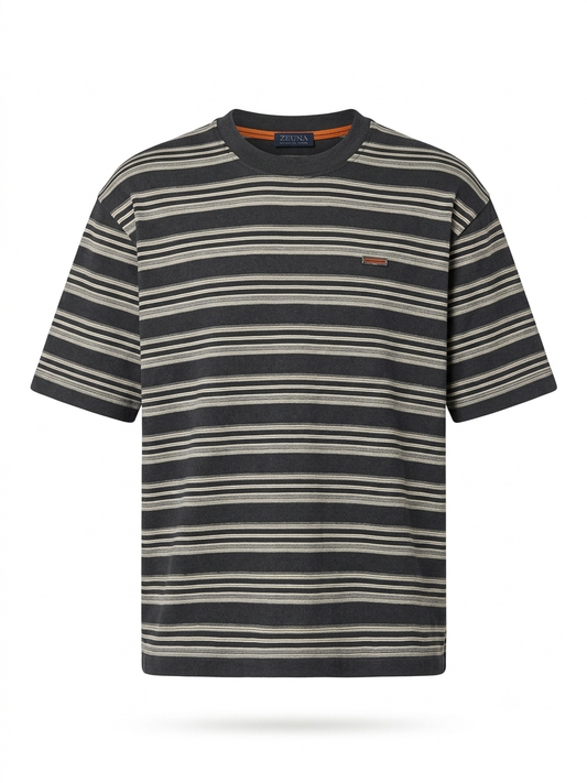 Z. | Multi-Stripe Relaxed Crewneck T-Shirt