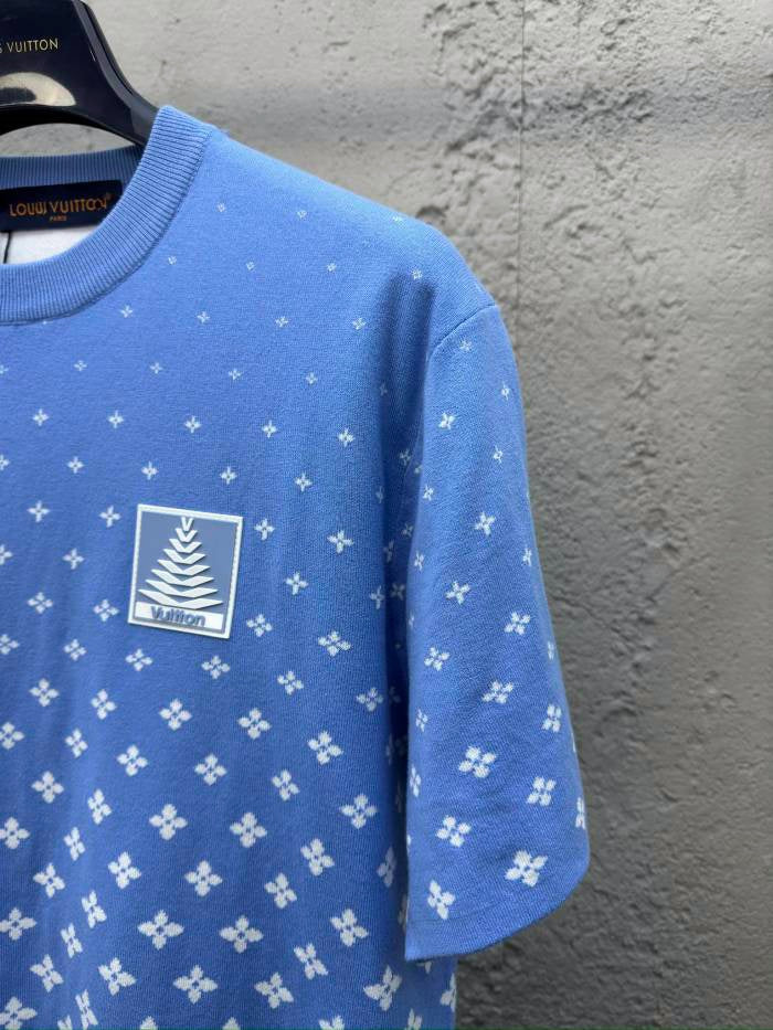 LV Monogram Gradient Blue Jersey T-Shirt