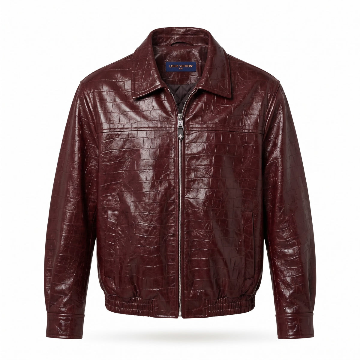 LV Exotic Embossed Blouson in Bordeaux