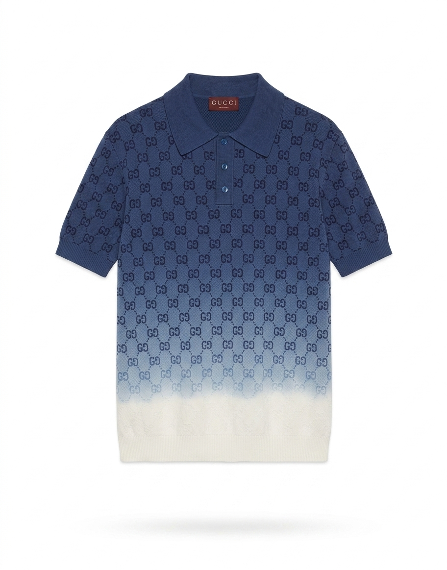 GC Ombré Monogram Knit Polo