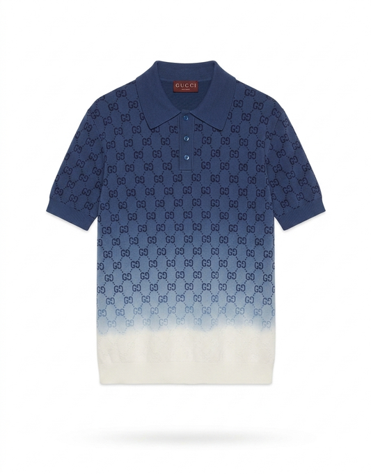 GC Ombré Monogram Knit Polo