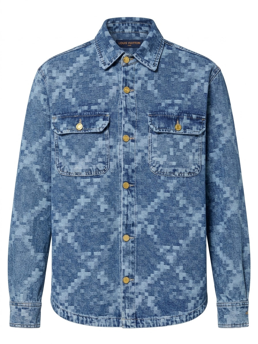 LV Damier Pop Denim Overshirt