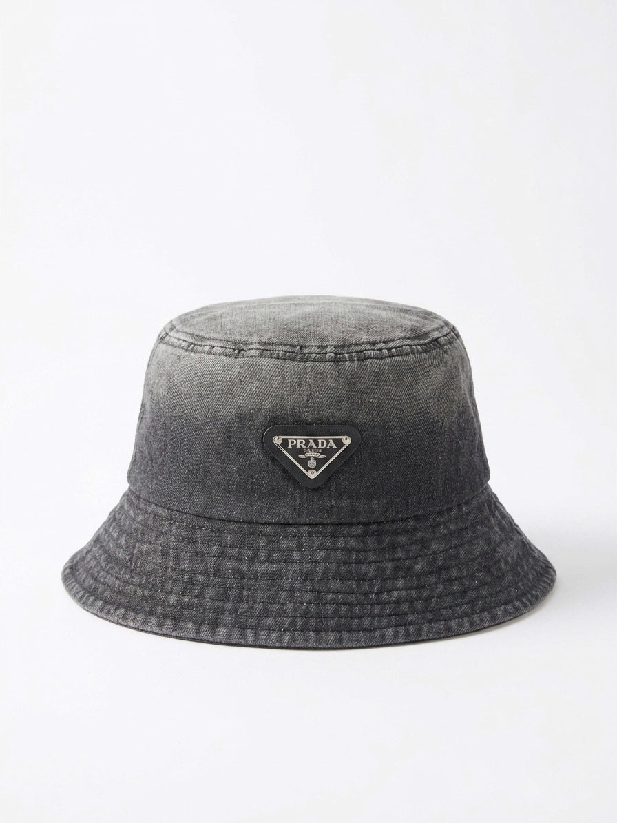 PRD. Washed Denim Bucket Hat in Charcoal