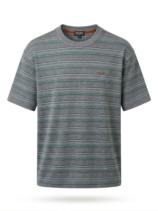 E.Z. Elevated Multi-Stripe Melange T-Shirt