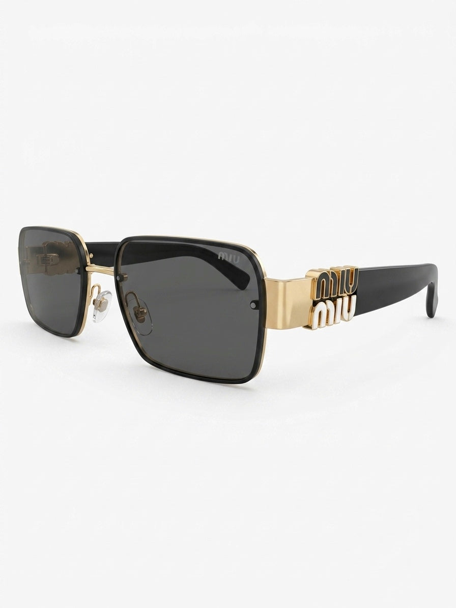 MM Two-Tone Bold Rectangular Sunglasses