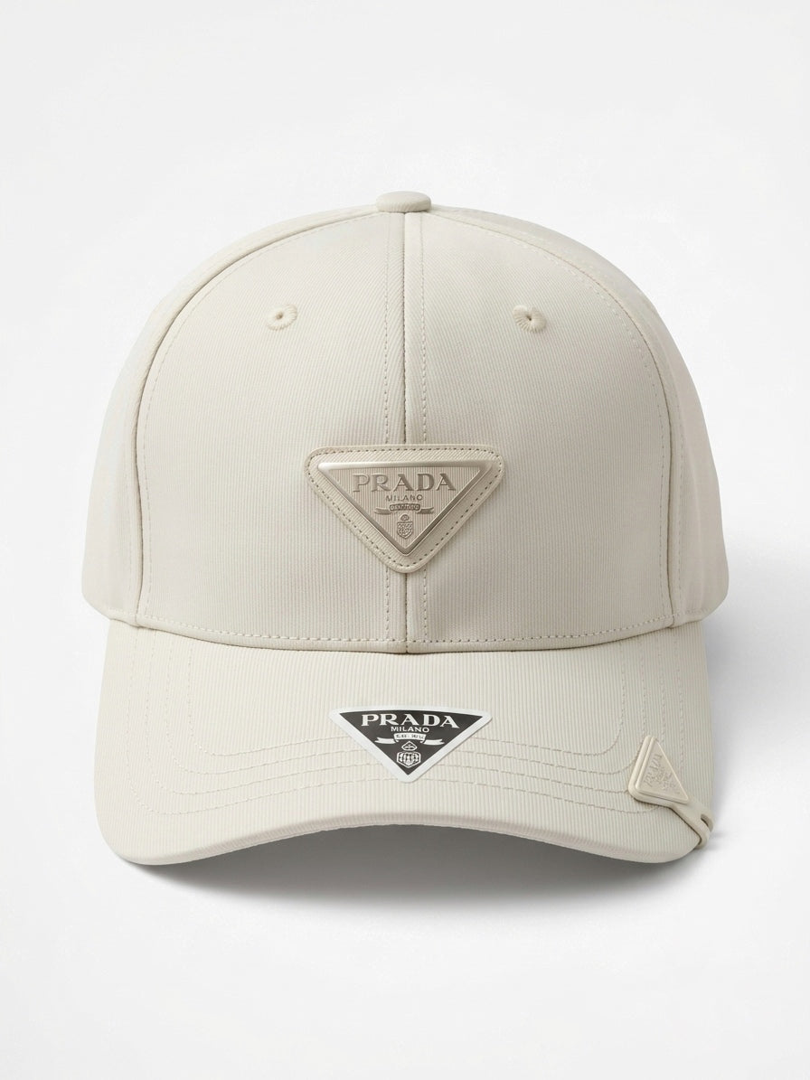 PRD Enameled Triangle Logo Cap in Cream