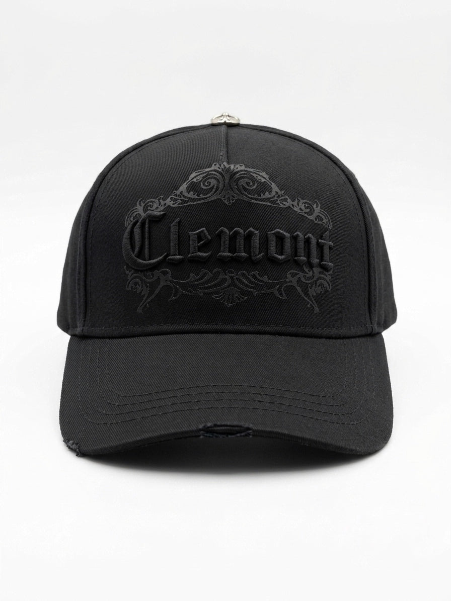 CLMNT Gothic Emblem Distressed Cap