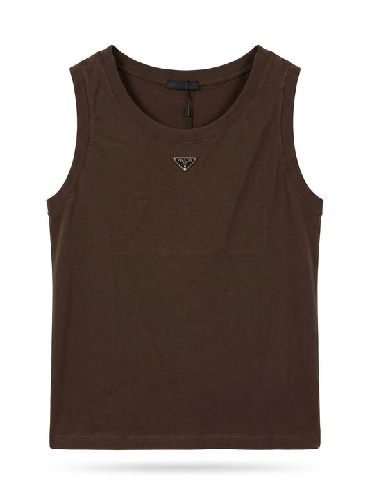 PRA Enamel Triangle Logo Ribbed Tank Top