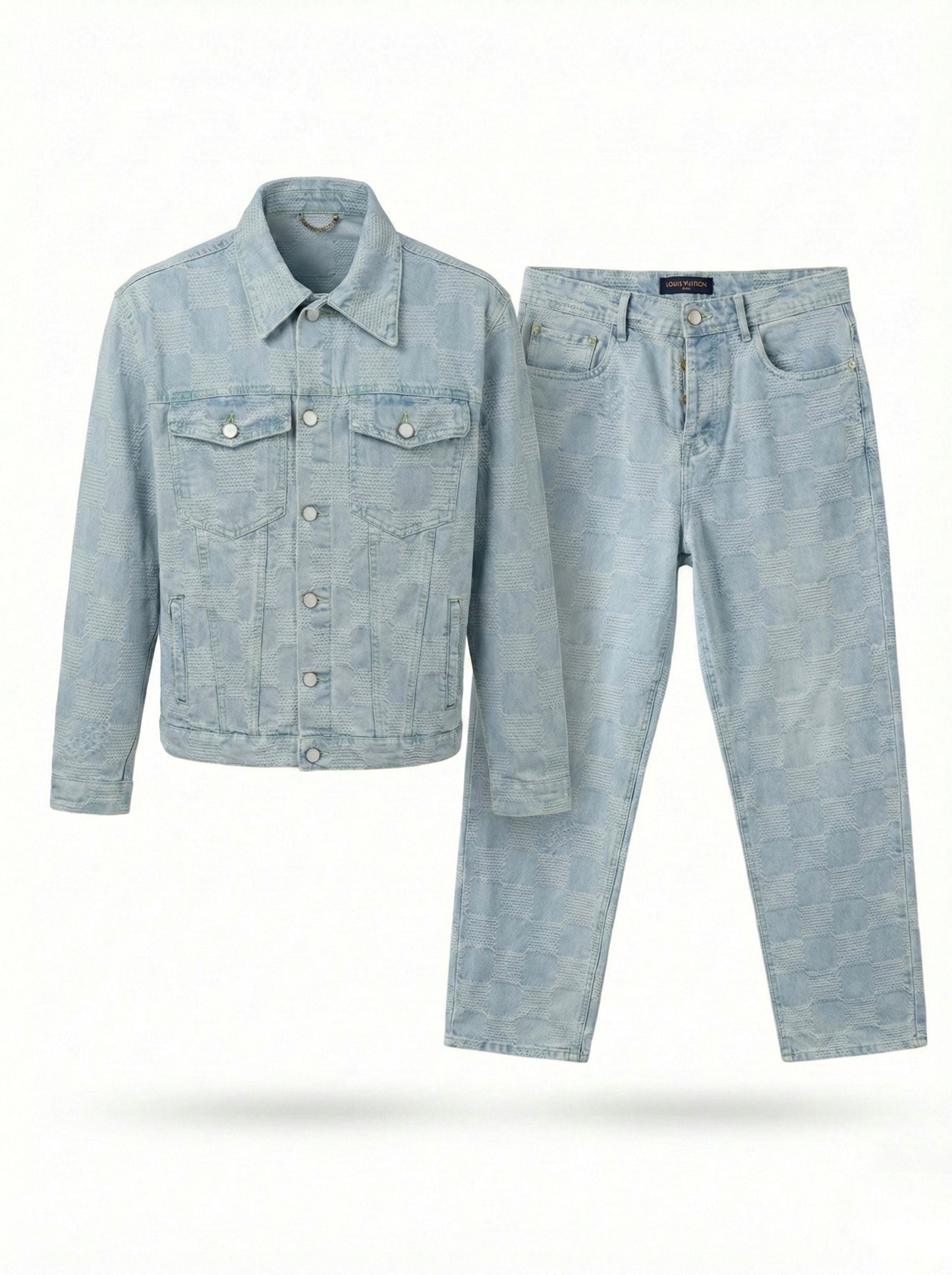 Checkerboard Denim Co-ord