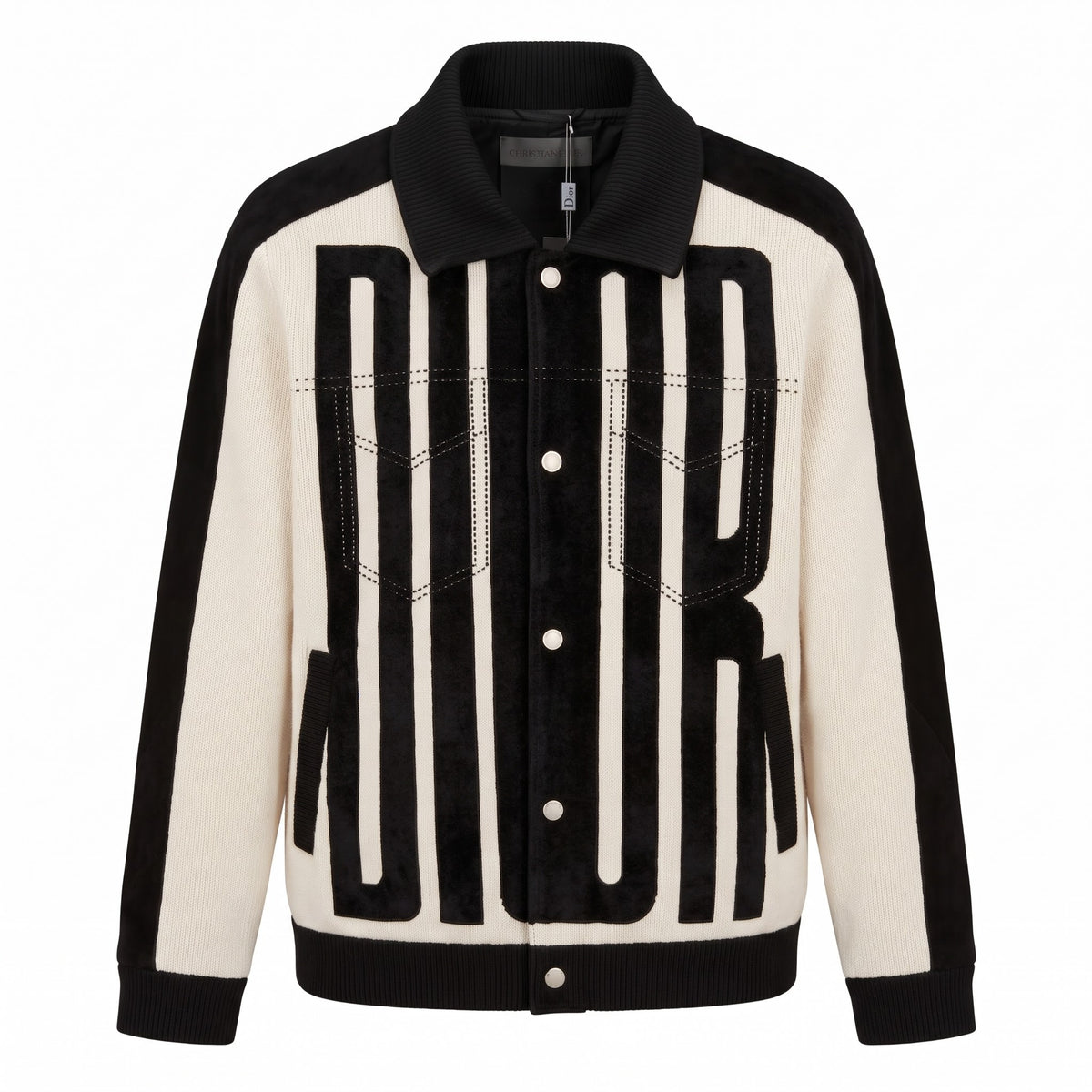 Dior Oversized Logo Knit Blouson (Black)