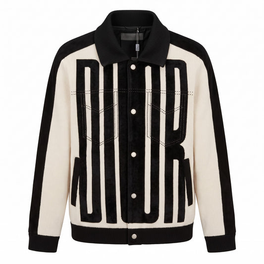 Dior Oversized Logo Knit Blouson (Black)
