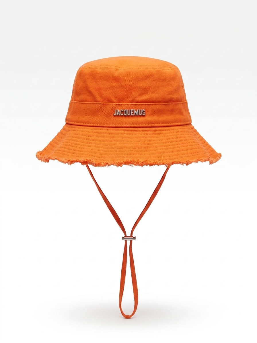 JCQMS Le Bob Frayed Artichoke Hat in Tangerine
