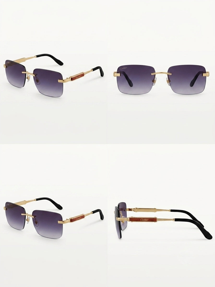 CRT Signature Rimless Gradient Sunglasses