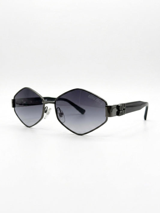 MM Hexagonal Gradient Metal-Framed Sunglasses
