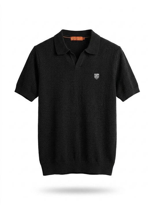 LP Noir Textured Knit Polo